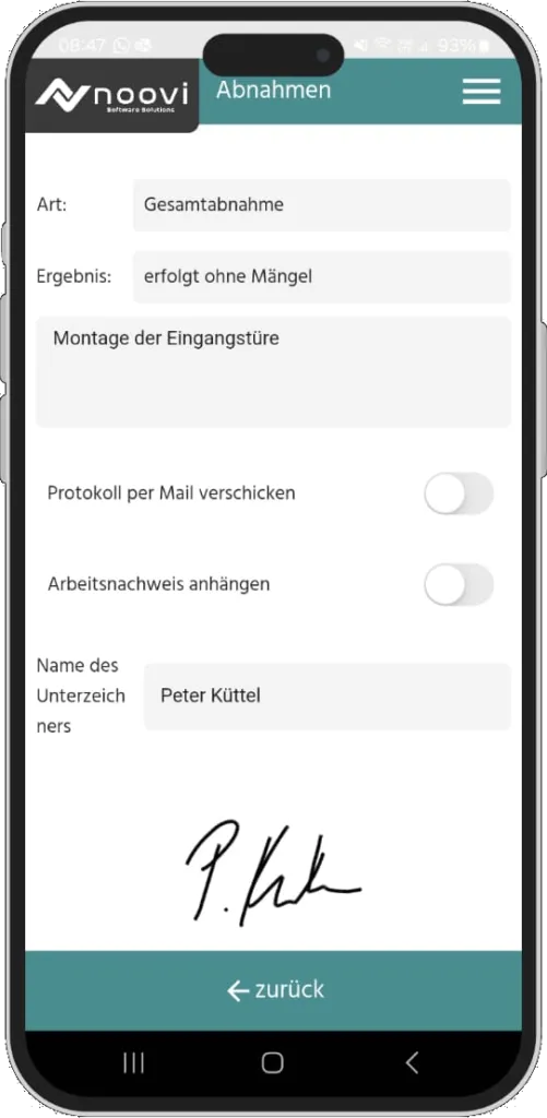 Abnahmeprotokoll Illustration